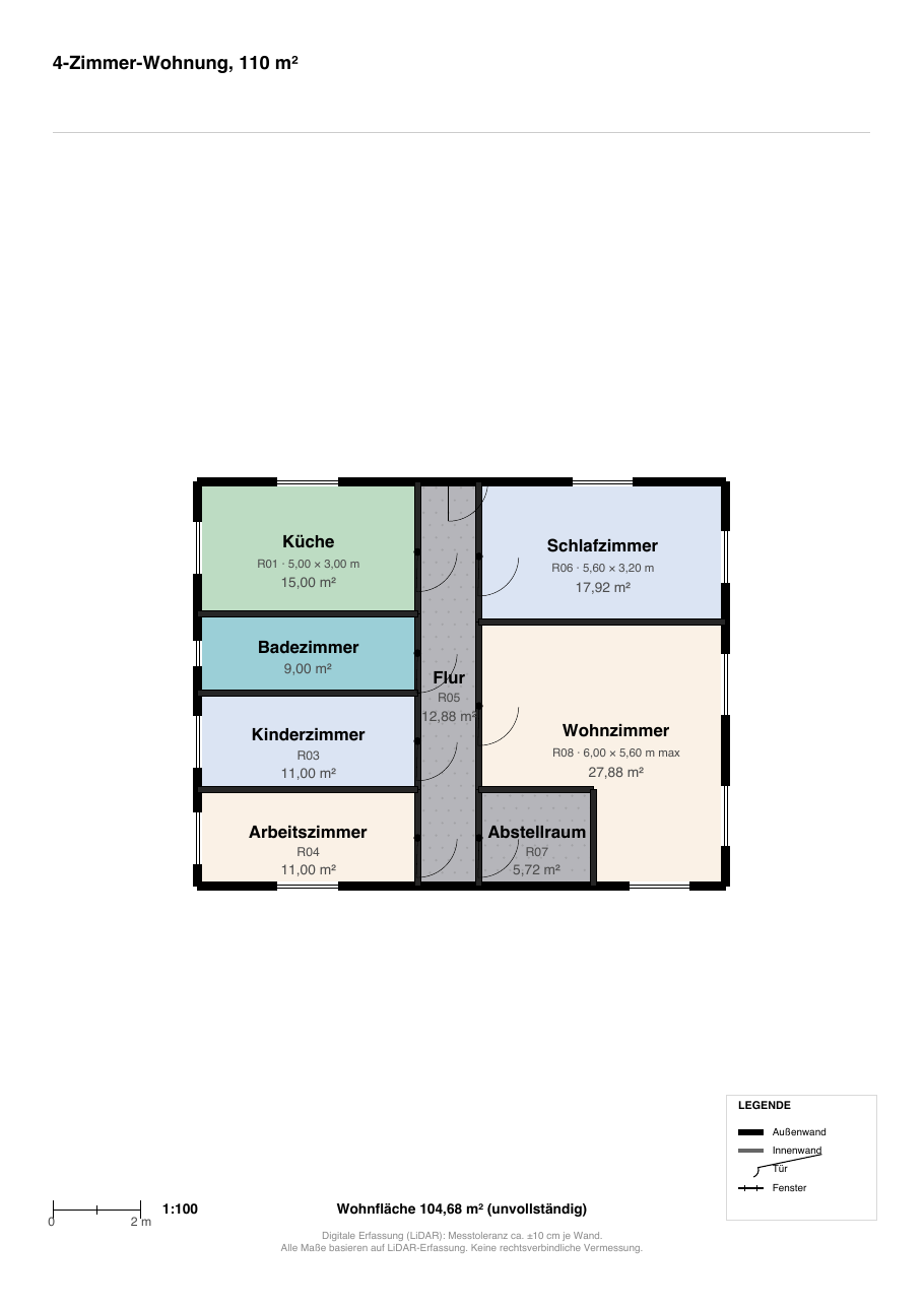 4-Zimmer-Wohnung · 110 m² – Nachher: Exposé-PDF aus dem Editor