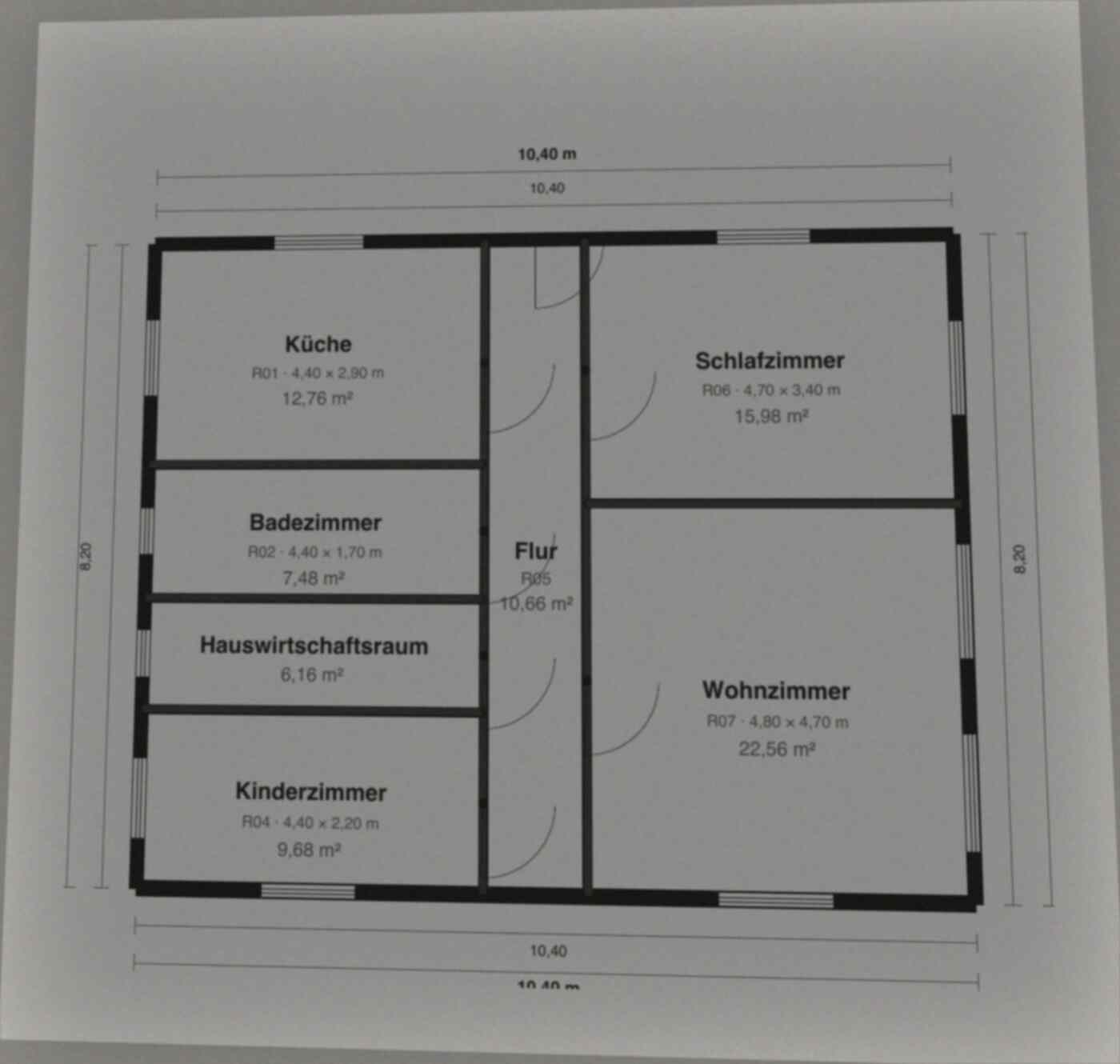 Vorher: abfotografierter Papierplan (Beispiel)
