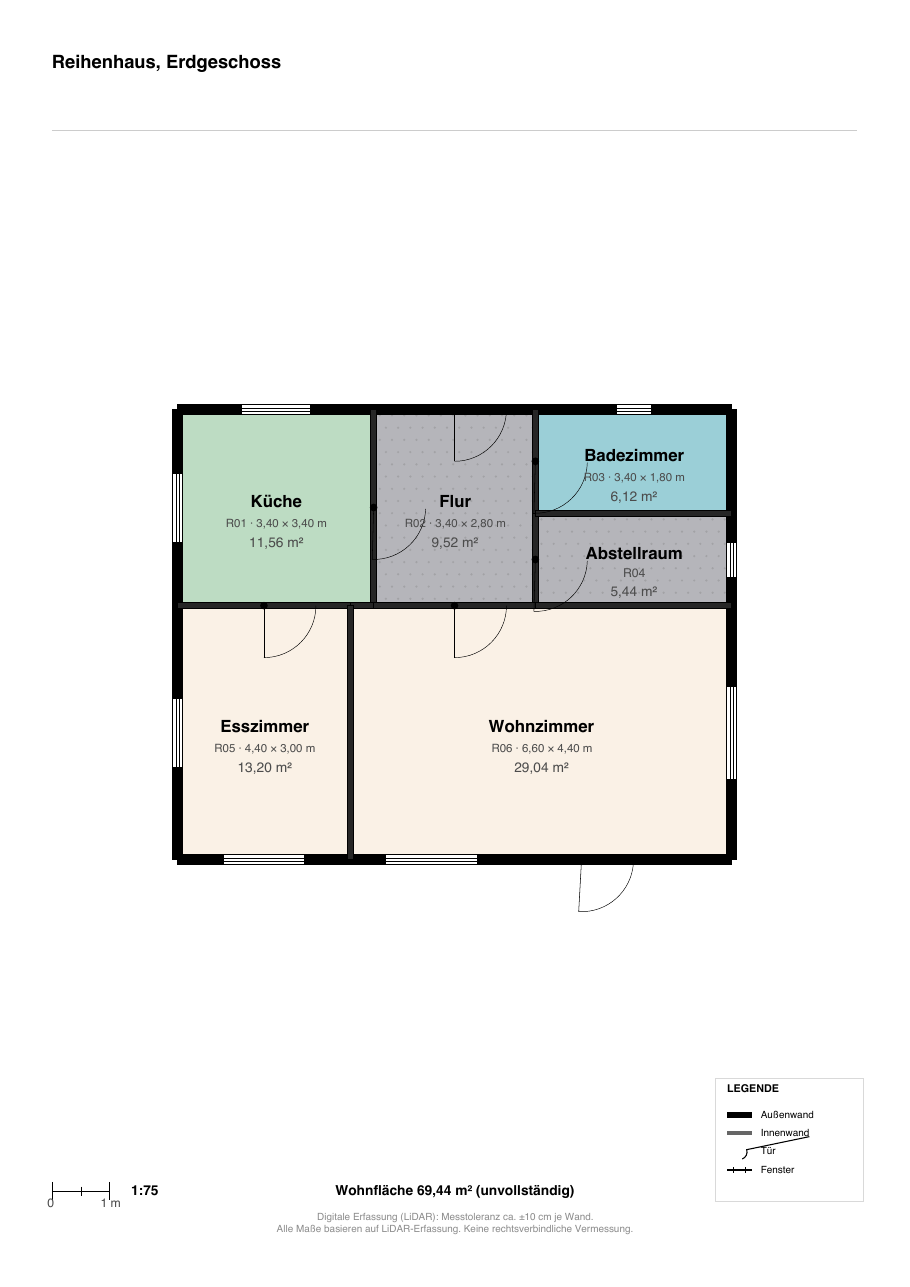 Reihenhaus EG · 75 m² – Nachher: Exposé-PDF aus dem Editor